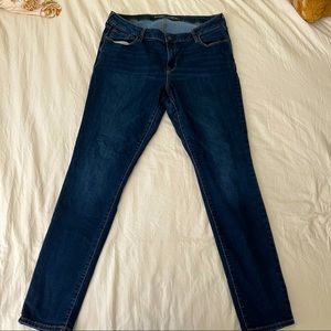 Old Navy Dark Wash Mid-Rise Skinny Jeans-16 Tall